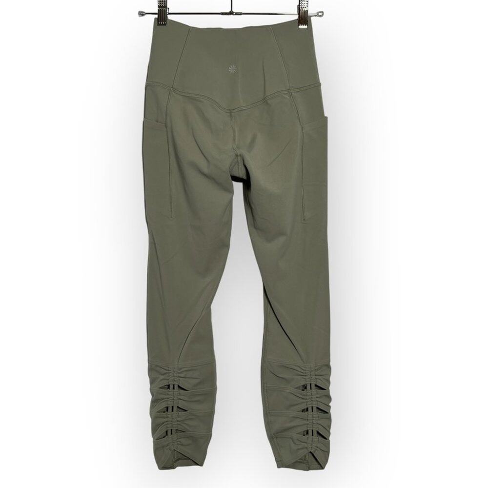 Athleta Salutation Stash Pocket II Cinch 7/8 Legging XS Sage Green